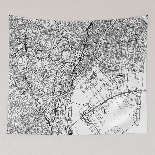 Item preview, Tokyo White Map designed and sold by multiplicitymap.