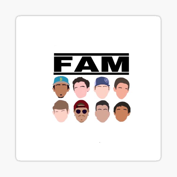 “Fam” Sticker for Sale by Jriebe2016 | Redbubble