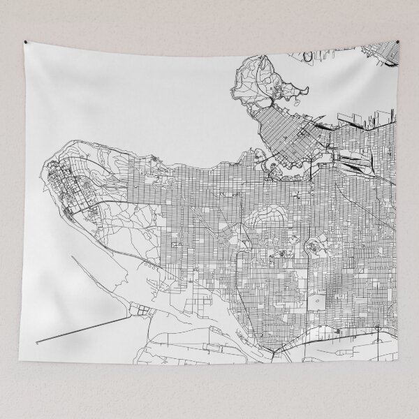 Item preview, Vancouver White Map designed and sold by multiplicitymap.