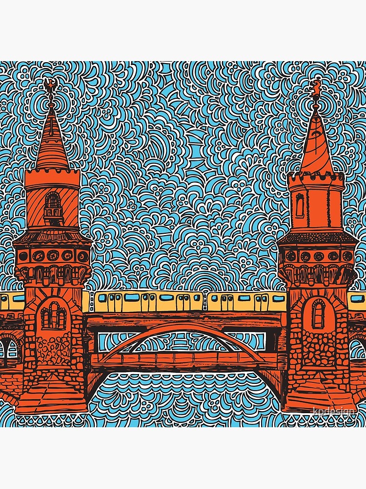 Thumbnail 2 of 2, Tote Bag, Oberbaumbrücke Berlin designed and sold by kpdesign.