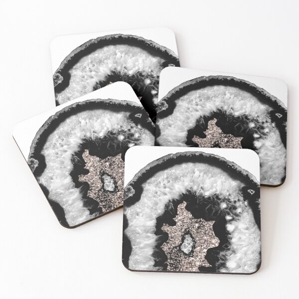 Item preview, Gray Black White Agate Glamor #5 (Photo of Glitter Only - Not Reflective) designed and sold by Anita's & Bella's Art.