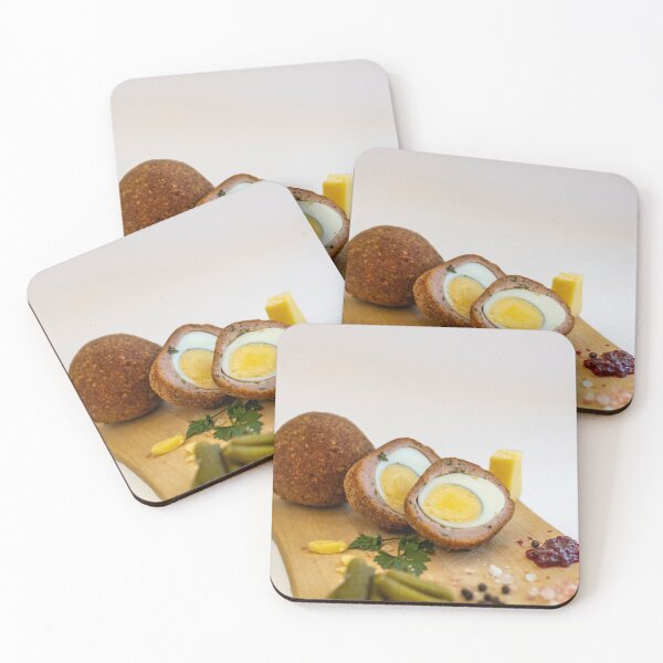 Item preview, Scotch Eggs on Wooden Platter designed and sold by Jensphotos.