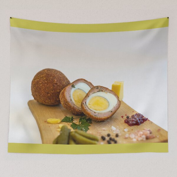 Item preview, Scotch Eggs on Wooden Platter designed and sold by Jensphotos.