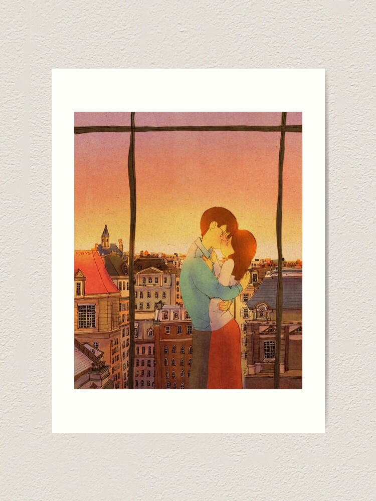 Alternate view of Romantic kiss Art Print