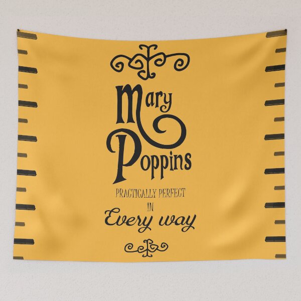 Item preview, Mary Poppins, minimalist movie poster, Julie Andrews cult film, magic nanny, alternative affiche designed and sold by Spallutos.