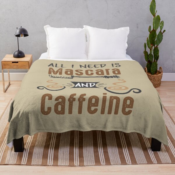 Item preview, All I Need Is Mascara And Caffeine - Coffee Lovers Girls and Womens designed and sold by overstyle.