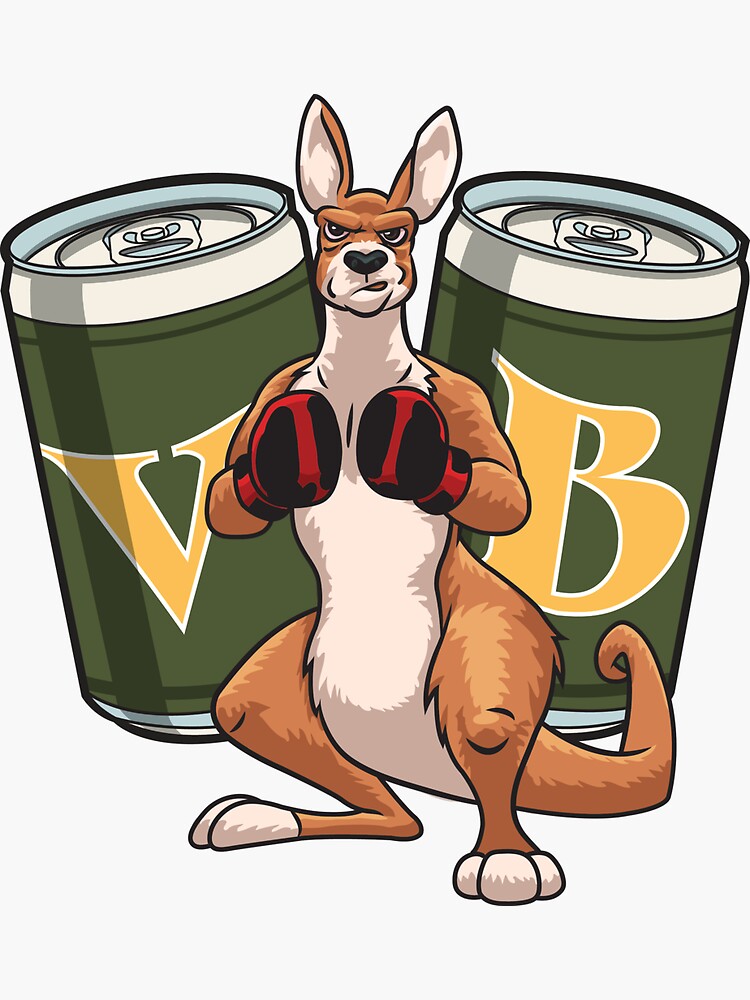 "Cartoon Australian Boxing Kangaroo " Sticker by StrayaApparel | Redbubble