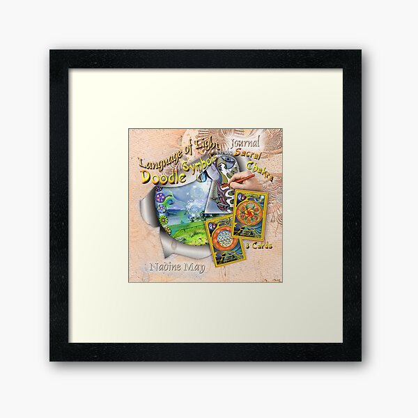 The Language of Light Doodle Symbols on the Sacral Chakra Framed Art Print