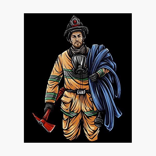 Item preview, Firefighter Illustration - Firefighter Hero designed and sold by anziehend.