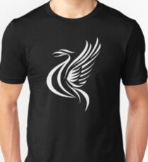 Camiseta unisex Liverpool blanco sobre negro