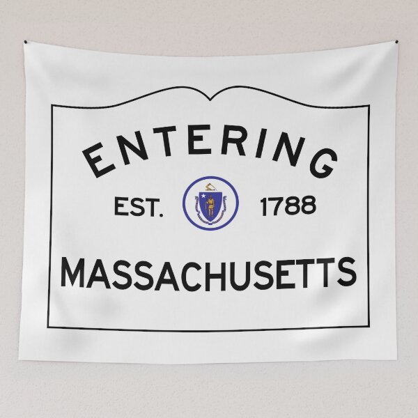 Item preview, Entering Massachusetts - Commonwealth of Massachusetts Road Sign designed and sold by NewNomads.
