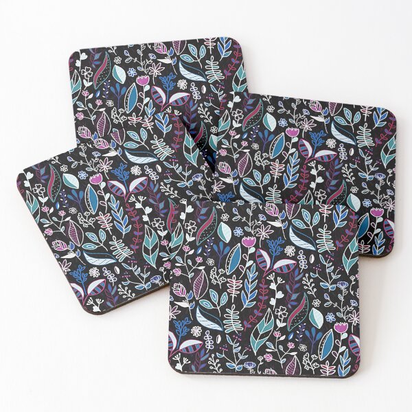 Item preview, Vibrant Midnight Nature Doodle designed and sold by TigaTiga.