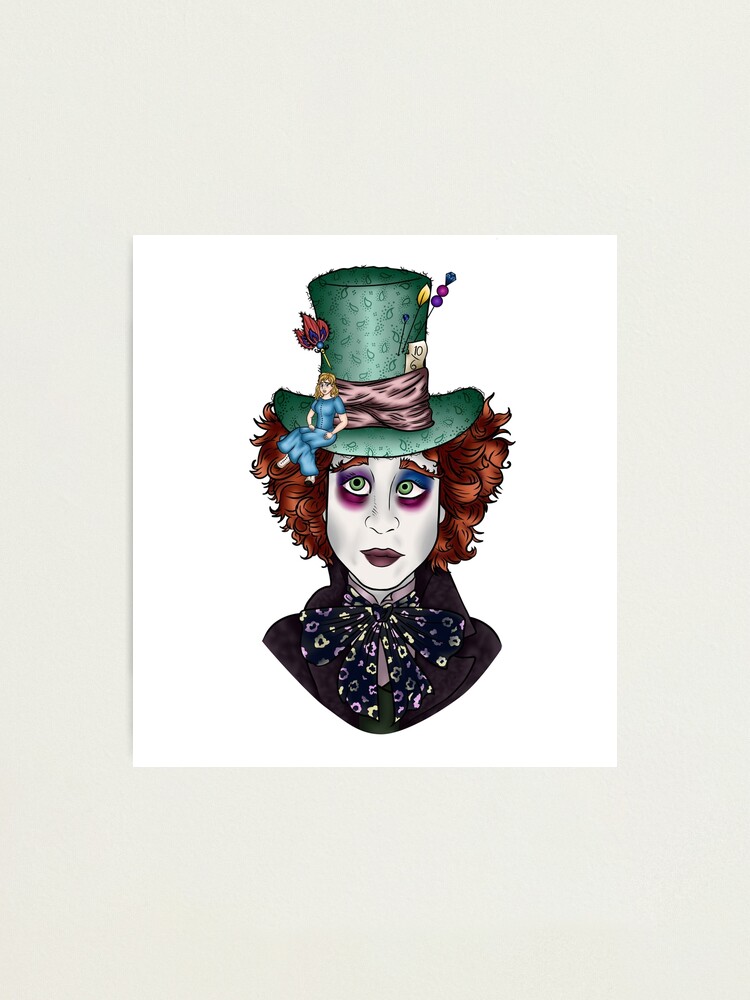 Johnny Depp Mad Hatter Dictionary Art Print Alice in Wonderland Picture Poster 