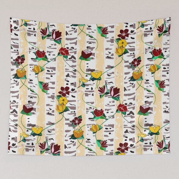 Item preview, Birch Trees On Cream designed and sold by TigaTiga.