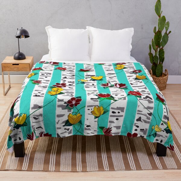 Item preview, Birch Trees On Aqua designed and sold by TigaTiga.