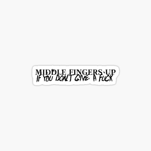 Middle Fingers Up - noir Sticker