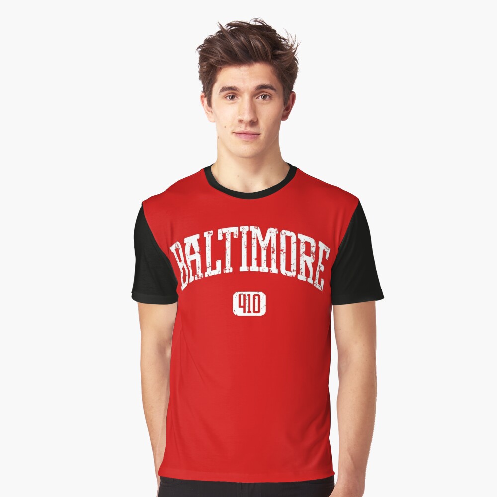 Baltimore 410 (White Print) Essential T-Shirt for Sale by smashtransit