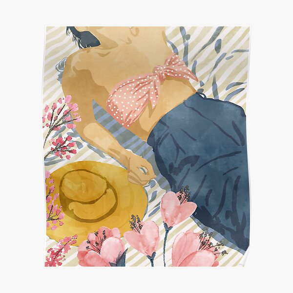 Beach Vacay #redbubble #travel #illustration Poster