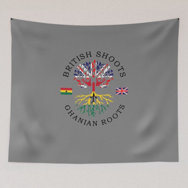 Item preview, Ghanian Roots - British Shoots - Dark Text designed and sold by 4wordsmovement.
