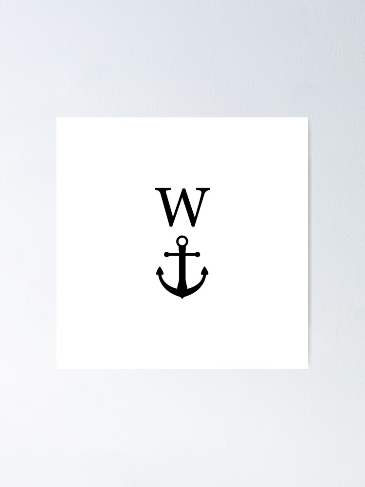 "W anchor Rude Wordplay design" Poster for Sale by GetItGiftIt Redbubble