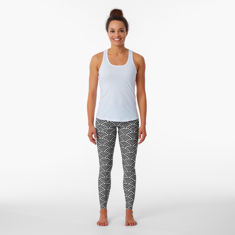 Japanese fan pattern Leggings