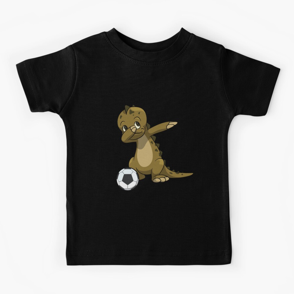 Dabbing Soccer Dinosaur Kids T Shirt By Frittata Redbubble - roblox green dino shirt
