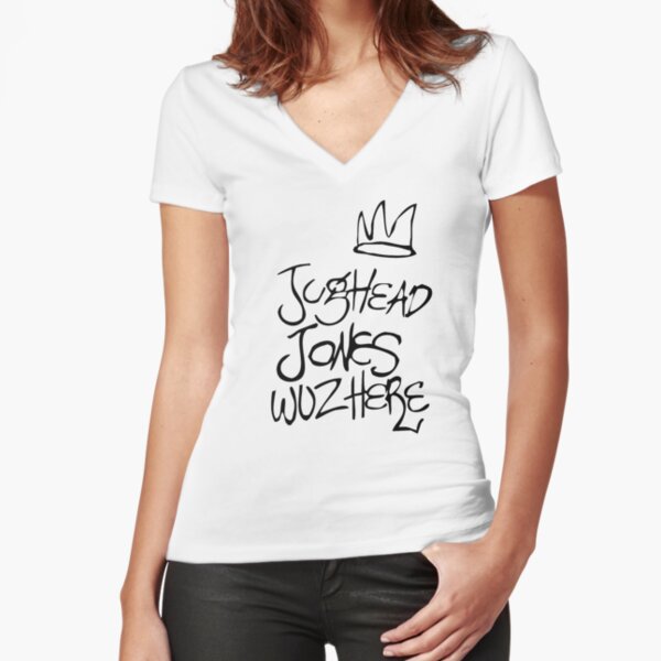 Jughead Jones Wuz Hier Tailliertes T-Shirt mit V-Ausschnitt