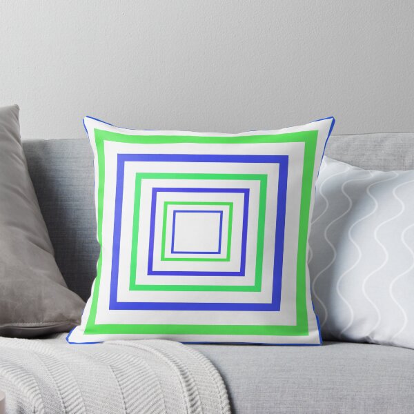 Item preview, Concentric Squares Blue and Green designed and sold by Overthetopsm.