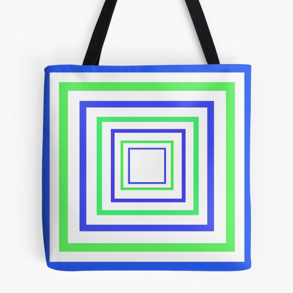Item preview, Concentric Squares Blue and Green designed and sold by Overthetopsm.