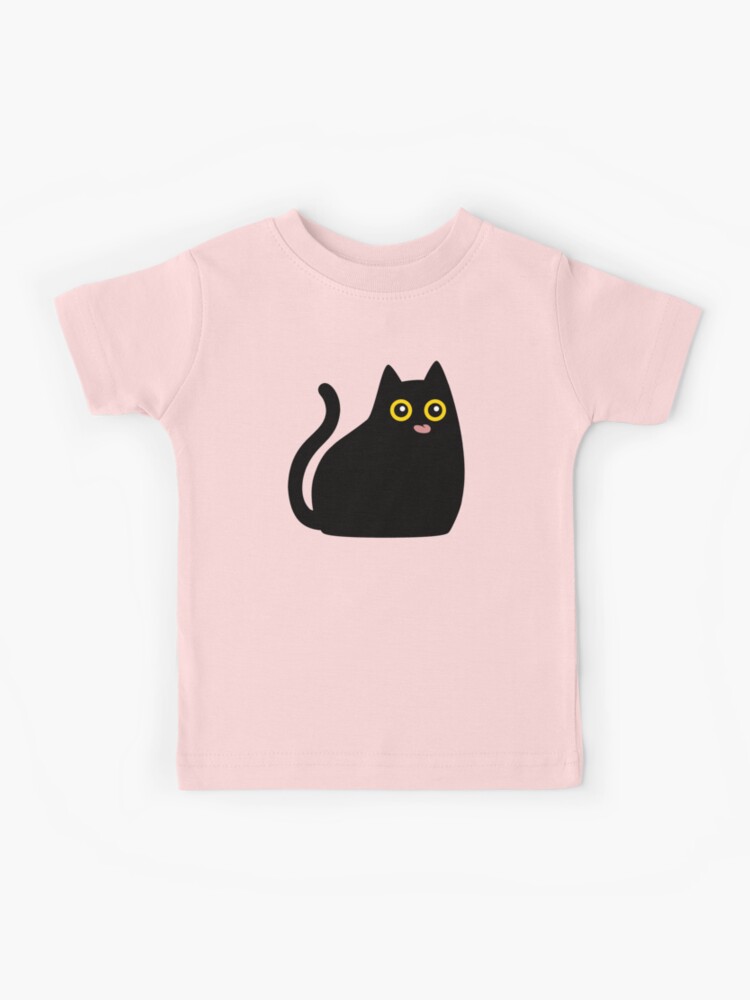 T Shirt Enfant Chat Noir Avec La Langue Sortie Par Luchqueen Redbubble