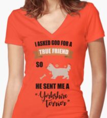 Yorkshire Terrier Mom & Dad Gifts Women's Fitted V-Neck T-Shirt