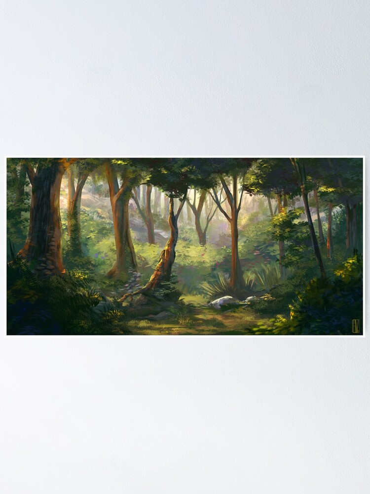 Peaceful Forest Poster By Kurocyou Redbubble