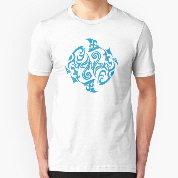 Zodiac Sign Pisces Blue Slim Fit T-Shirt