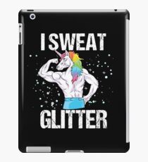 I Sweat Glitter Gym Unicorn Sport Training Fitness Workout Gift iPad Case/Skin