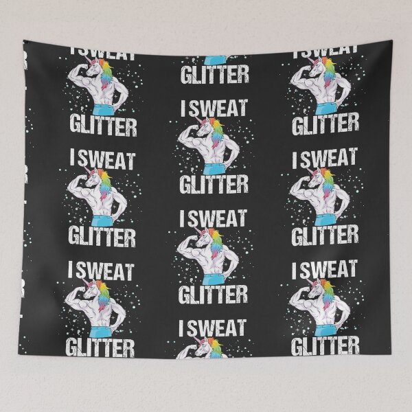 Item preview, I Sweat Glitter Gym Unicorn Sport Training Fitness Workout Gift designed and sold by Pubi.