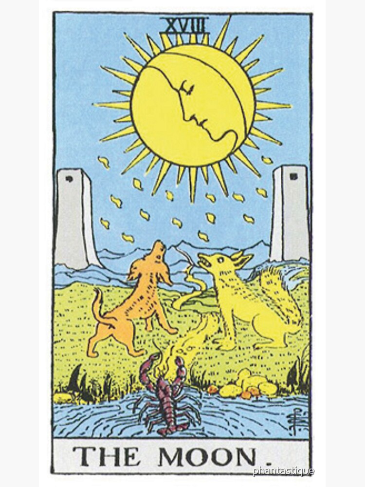 the moon tarot sticker by phantastique redbubble