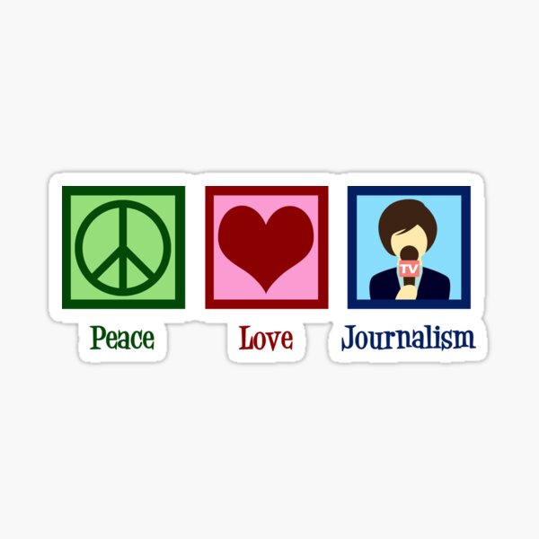 Item preview, Peace Love Journalism designed and sold by Epic Love Designs.