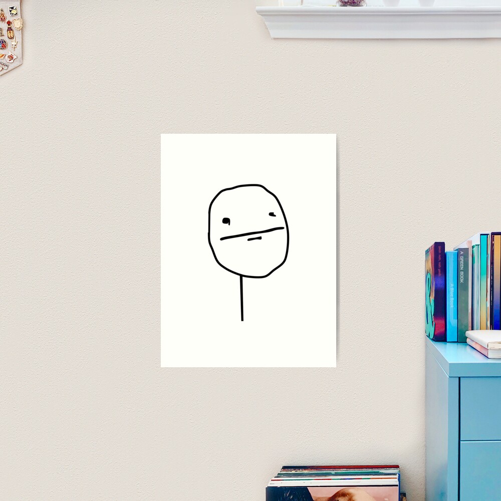 Poker Face Meme Art Board Print for Sale by Meme Economy