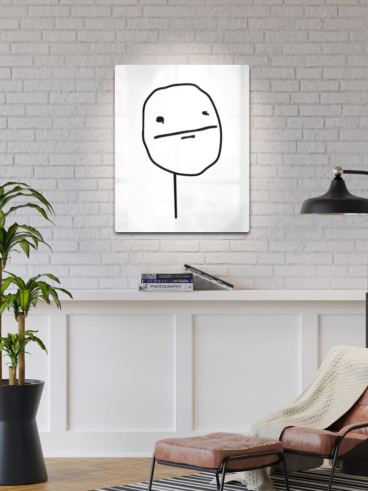 Poker Face Meme Metal Print for Sale by Meme Economy