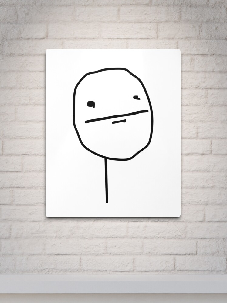 Poker Face Meme Art Board Print for Sale by Meme Economy