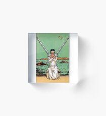 Two of Swords Tarot Acrylic Block