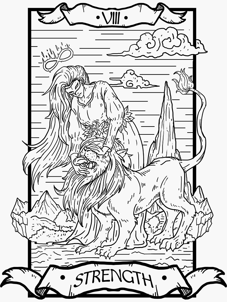 Strength Tarot Card Sticker - Becca