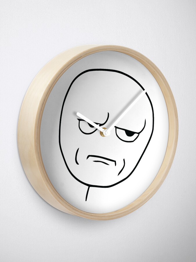 Are You Kidding Me Face Clock By Flashmanbiscuit Redbubble