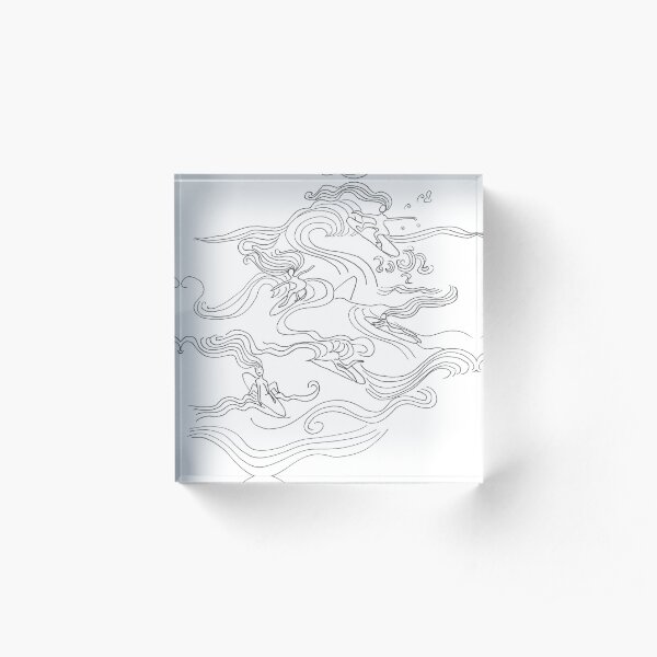 Ladies surfer Acrylic Block