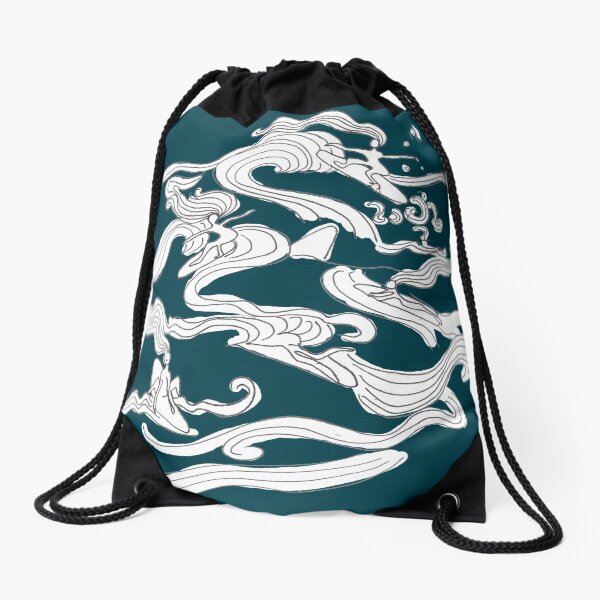 Ladies surfer Drawstring Bag