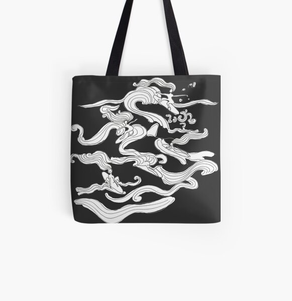 Ladies surfer All Over Print Tote Bag