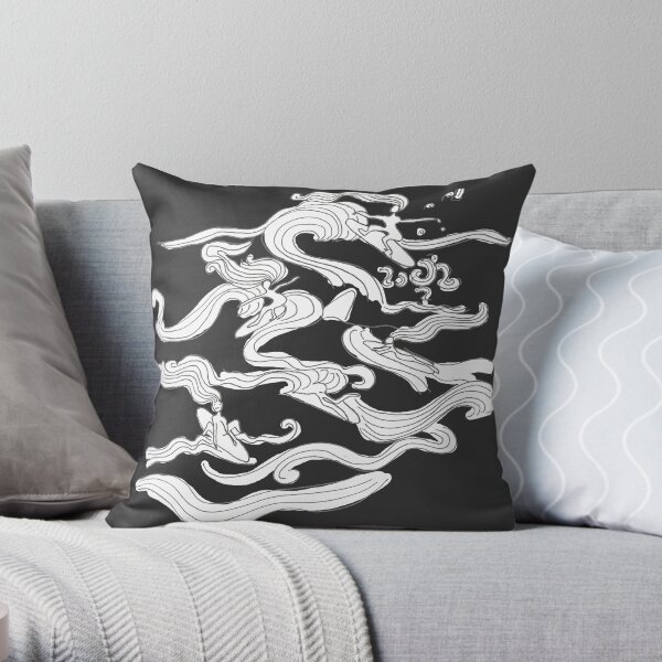 Ladies surfer Throw Pillow