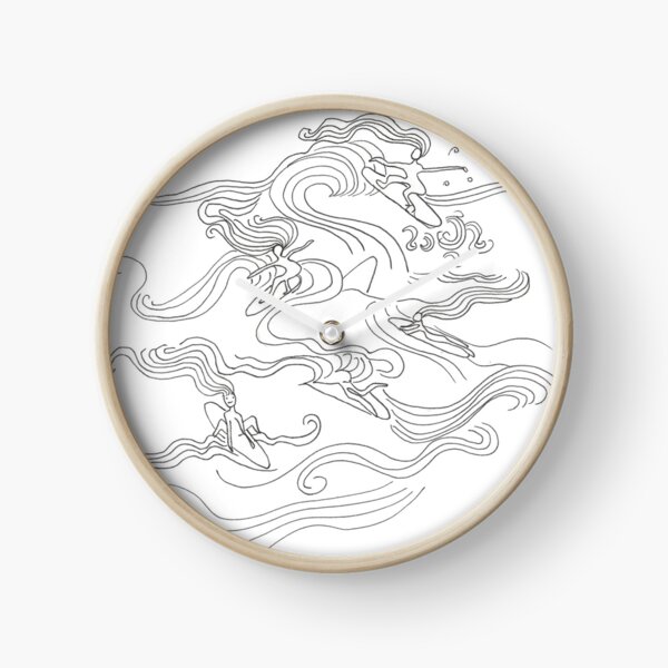 Ladies surfer Clock