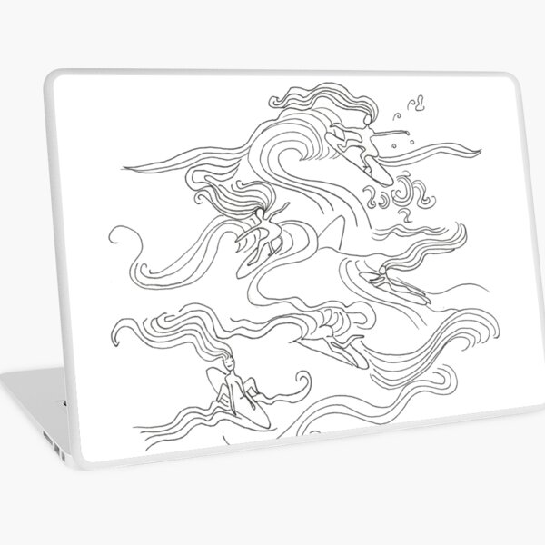 Ladies surfer Laptop Skin