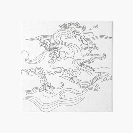 Ladies surfer Art Board Print